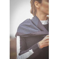 Schal Pénélope Mya Schwarz / Entenblau Schal Pénélope Mya Schwarz / Entenblau