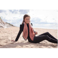 Schal Pénélope Mya Ecru / Rostfarben Wei&szlig;