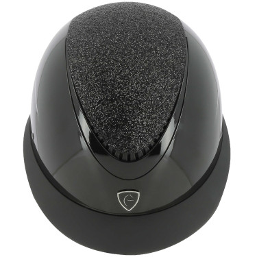 Equithème Wings Reithelm Glänzendes Lamé-Schwarz