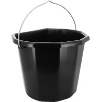 Eimer Hippotonic mit flachen Rändern 20 Liter Schwarz