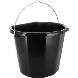Eimer Hippotonic mit flachen Rändern 20 Liter Schwarz