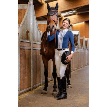 Reitbluse Equithème Julia Marineblau