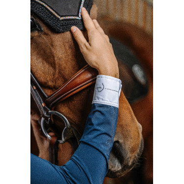 Reitbluse Equithème Julia Marineblau
