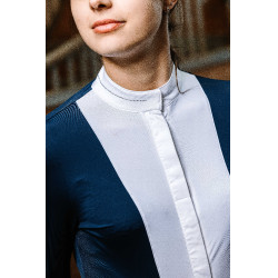 Reitbluse Equithème Julia Marineblau