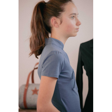 Polo Iliana Pénélope Blau / Grau Polo Iliana Pénélope Blau / Grau