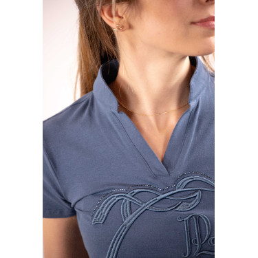 Polo Iliana Pénélope Blau / Grau Polo Iliana Pénélope Blau / Grau