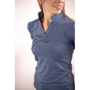 Polo Iliana Pénélope Blau / Grau Polo Iliana Pénélope Blau / Grau