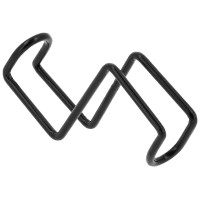 Kurzer Trensenträger Hippotonic mit Haken Schwarz