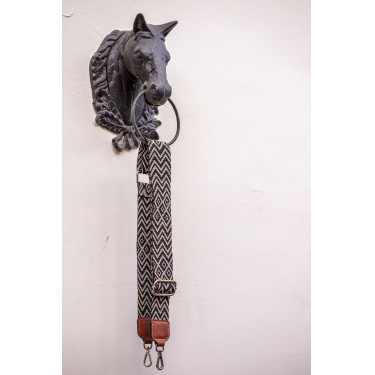 Schulterriemen Pénélope Schwarz / Ecru