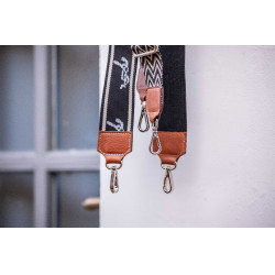 Schulterriemen Pénélope Logo Schwarz / Ecru Schulterriemen Pénélope Logo Schwarz / Ecru