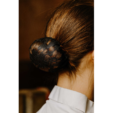 Haarnetz Equithème Spitze Schwarz