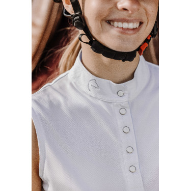Polo-Mesh Equithème Molly Weiß Wei&szlig;