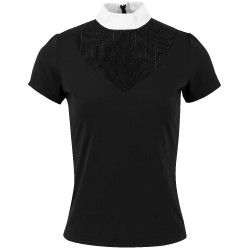 Polo Equithème Funza Kurzarm Schwarz