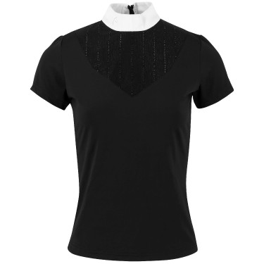 Polo Equithème Funza Kurzarm Schwarz