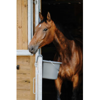 Futterkrippe Hippotonic mit Haken und Griff Dunkelgrau Futterkrippe Hippotonic mit Haken und Griff Dunkelgrau