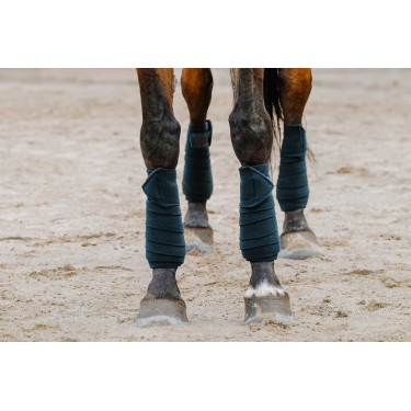 Equithème Polo-Bandagen im 4er-Set Dunkelgrün Gr&uuml;n
