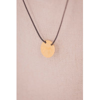 Adelya Pénélope Halsring schwarze Kordel Goldfarben