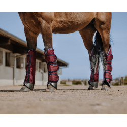 Transportgamaschen Equithème Tyrex 1200D Verstärkt Bordeaux