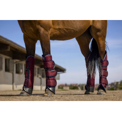 Transportgamaschen Equithème Tyrex 1200D Verstärkt Bordeaux
