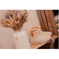 Gefütterte Pénélope-Stiefel Gletschergrau