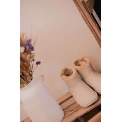 Gefütterte Pénélope-Stiefel Gletschergrau