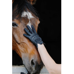 Handschuhe Je t'aime Equithème Strass Schwarz