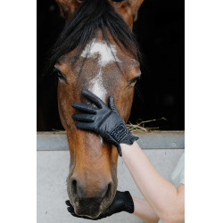 Handschuhe Je t'aime Equithème Strass Schwarz