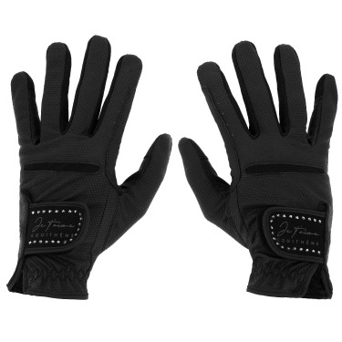 Handschuhe Je t'aime Equithème Strass Schwarz