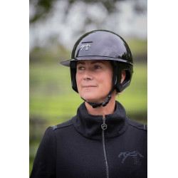Helm Pénélope langer Visier Glänzend Schwarz