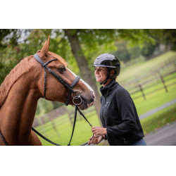 Helm Pénélope langer Visier Glänzend Schwarz