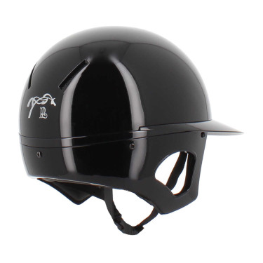 Helm Pénélope langer Visier Glänzend Schwarz