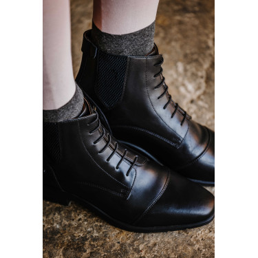 Schnürstiefeletten mit Reißverschluss Equithème Sporty Schwarz