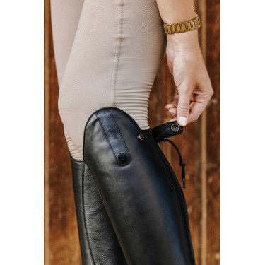 Schnürstiefel aus Leder Equithème Schwarz