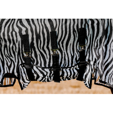 Reitshirt Riding World Belly Mesh Schwarz/Weiß Zebramuster Motive