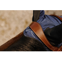 Fliegenhaube Ich liebe dich Equithème Origine Marineblau