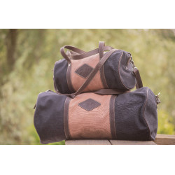Pénélope Canvas Bowl Tasche Schwarz / Altrosa
