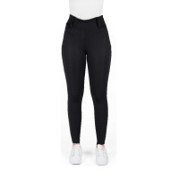 Damenreithose Equithème Alizé mit Silikonvollbesatz Schwarz