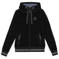 Velours-Fleece „Je t’aime“ Equithème Coline Damen Schwarz