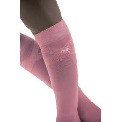 Reitsocken Pénélope Gummy Blassrosa