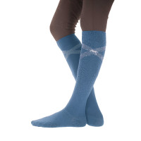 Reitsocken Pénélope Gummy Blau