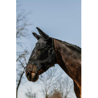 Anti-Fliegen-UV-Schutzmaske Equithème Soft mit Nasenschutz Schwarz