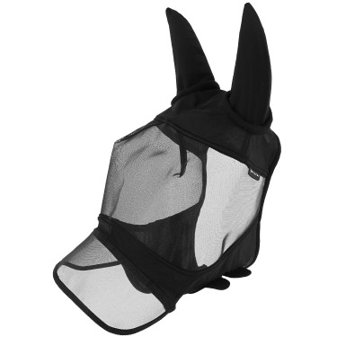 Anti-Fliegen-UV-Schutzmaske Equithème Soft mit Nasenschutz Schwarz