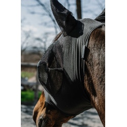 Anti-Fliegen-UV-Schutzmaske Equithème Lycra Schwarz Anti-Fliegen-UV-Schutzmaske Equithème Lycra Schwarz