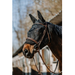 Fliegenmaske UV-Schutz Equithème Anatomic Schwarz Fliegenmaske UV-Schutz Equithème Anatomic Schwarz