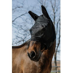 Fliegenschutzmaske Anti-UV Equithème Mesh Schwarz