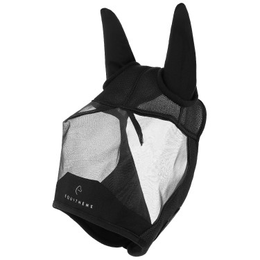 Fliegenschutzmaske Anti-UV Equithème Mesh Schwarz