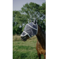 Fliegenmaske UV-Schutz Equithème Cerceau Marine Marineblau