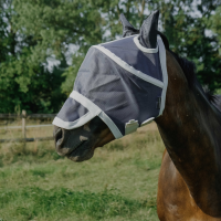 Fliegenmaske UV-Schutz Equithème Cerceau Marine Marineblau Fliegenmaske UV-Schutz Equithème Cerceau Marine Marineblau