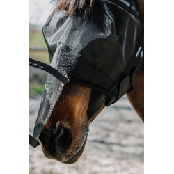 Máscara anti-moscas anti-UV Equithème 2 en 1 Schwarz