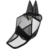 Máscara anti-moscas anti-UV Equithème 2 en 1 Schwarz